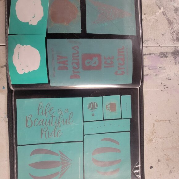 Bundle 6 ~ Reusable Silk Screen Stencils ~ 10 x 13 Binder ~Miscellaneous - Picture 15 of 16